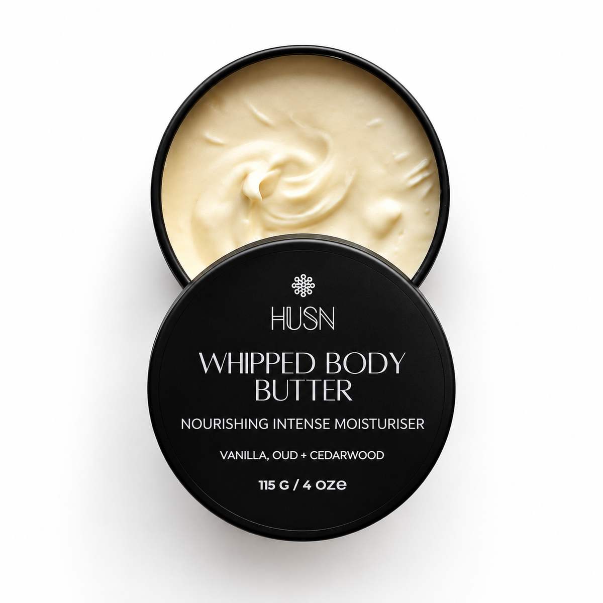 Whipped Body Butter- Vanilla, Oud + Cedarwood (115G)